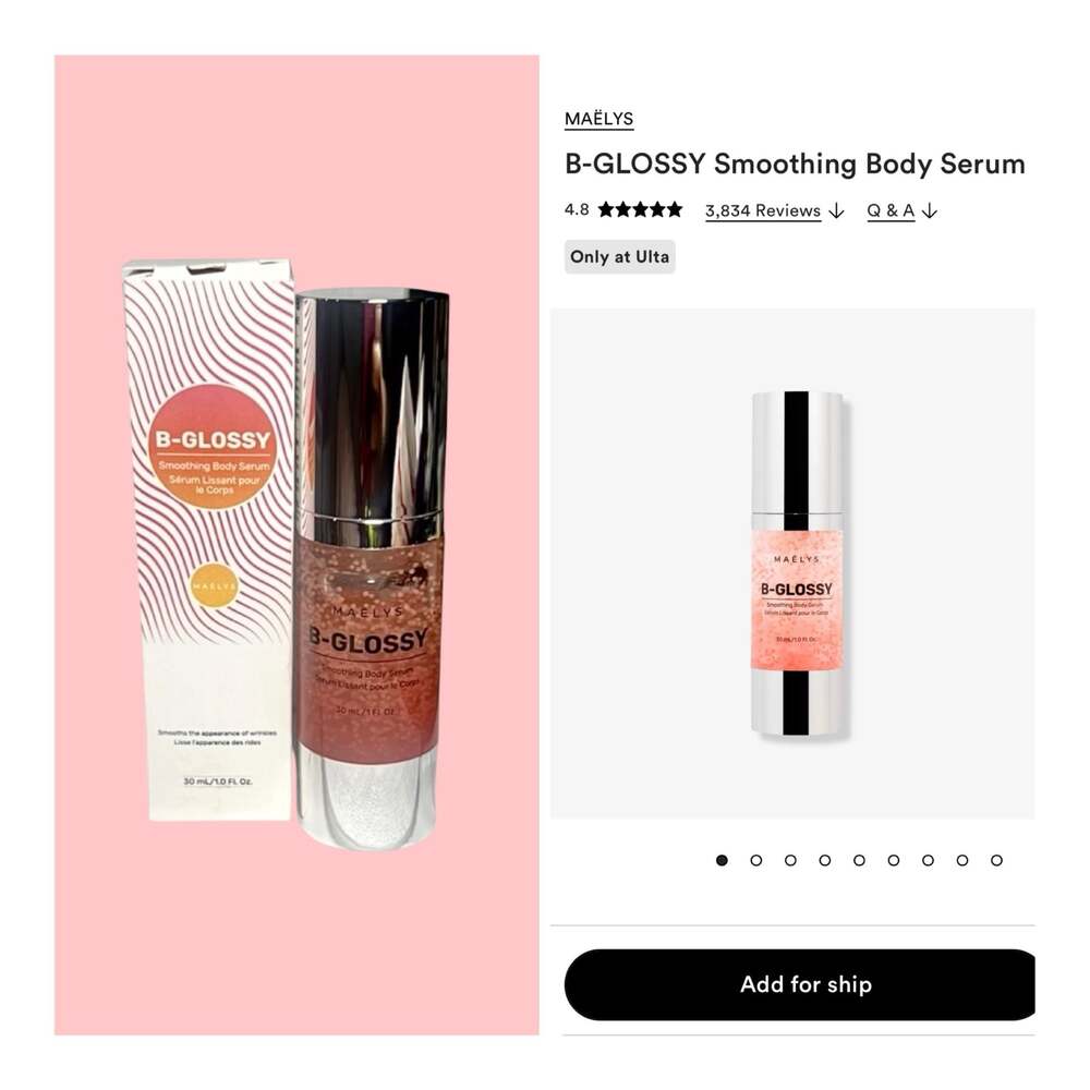 MAËLYS B-GLOSSY Smoothing Body Serum 30 mL / 1.0 Fl. Oz.